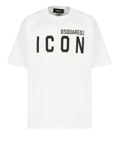 Dsquared2 Be Icon Loosel Fit Tee T-shirt In White