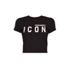 Dsquared2 Be Icon Mini Fit Crop T-shirt In Nero