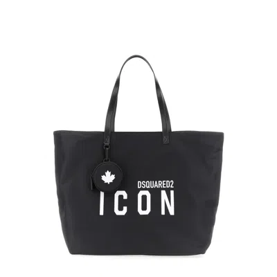 Dsquared2 Be Icon Shopper Bag In Black