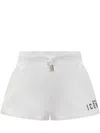Dsquared2 Icon Track Shorts In White-black