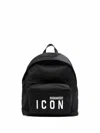 Dsquared2 Be Icon Black Backpack In Black