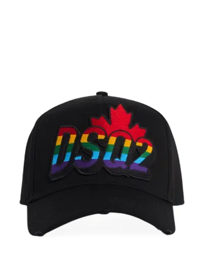Dsquared2 Be Proud Baseball Cap In Black