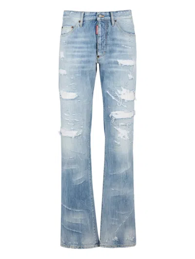 Dsquared2 Be Proud Wash The American Ripped Jeans In Blue