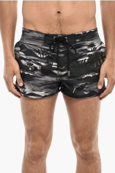Dsquared2 Beach Print Boxer Swim Shorts