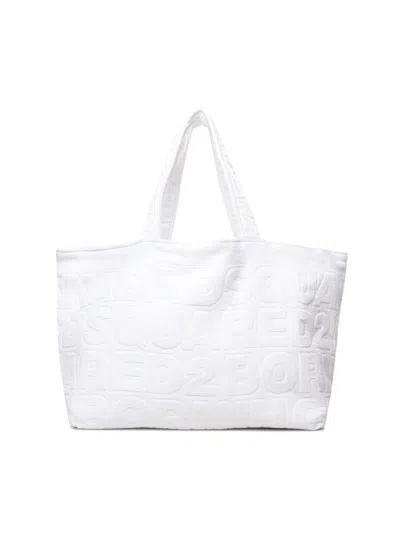 Dsquared2 Beach Shopper Bag In White