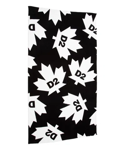 Dsquared2 Beach Towel In Black