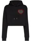 Dsquared2 Bead-embellished Cotton Hoodie In Black