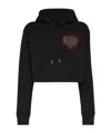 Dsquared2 Bead-embellished Cotton Hoodie In Black