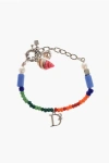 Dsquared2 Beaded Anklet With Charms