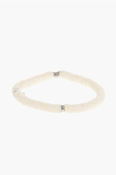 Dsquared2 Beaded Anklet With Silver-tone D2 Logo