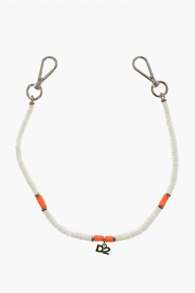 Dsquared2 Beaded Denims Charm In Silver