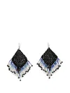 Dsquared2 Beaded Drop Earrings In Black