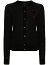 Dsquared2 Knitwear Heart Detail Long Sleeves In Black