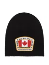 Dsquared2 Ribbed Knit Hat In Black
