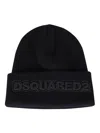 Dsquared2 Dsquared Black Wool Beanie Hat In Black