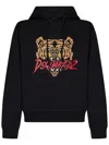Dsquared2 Black Hoodie With Drawstring Hood And Maxi Logo Print On The Front In Black