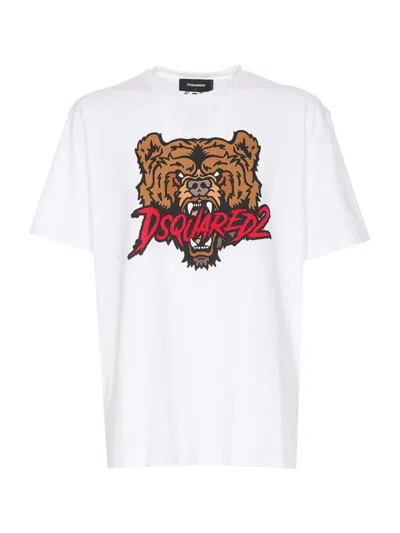 DSQUARED2 DSQUARED2 BEAR LOGO REGULAR FIT T-SHIRT