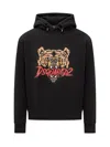 Dsquared2 Black Hoodie With Drawstring Hood And Maxi Logo Print On The Front In Black