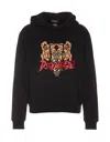 Dsquared2 Black Hoodie With Drawstring Hood And Maxi Logo Print On The Front In Black