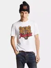 Dsquared2 Man T-shirt White Size L Cotton In Logo Printed On The Front