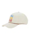 DSQUARED2 BEIGE BASEBALL CAP WITH LOGO LETTERING ON THE FRONT AND BUCKLE CLOSURE ON THE REAR