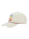 Dsquared2 Beige Baseball Cap With Logo Lettering On The Front And Buckle Closure On The Rear In Cotton Man