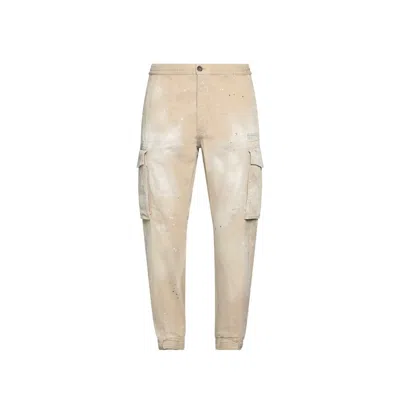 DSQUARED2 BEIGE CARGO PANTS WITH ELASTICATED WAIST