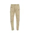 Dsquared2 Beige Cargo Pants With Streamlined Silhouette In Neutrals