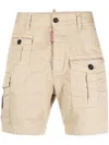 Dsquared2 Beige Cargo Shorts In Beige