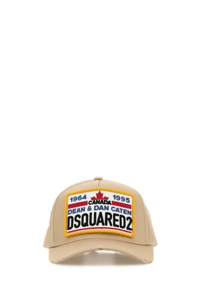 Dsquared2 Beige Cotton Baseball Cap In Neutral