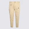 DSQUARED2 DSQUARED2 BEIGE COTTON BLEND CARGO TROUSERS