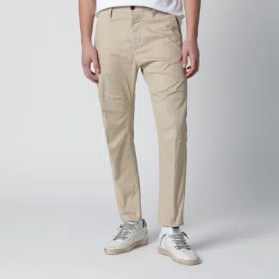 Dsquared2 Cotton Blend Trousers Belt Loops Pockets In Brown