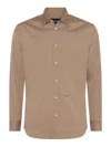 Dsquared2 Logo-print Cotton Shirt In Beige