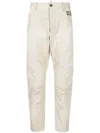Dsquared2 Men's Cotton Twill Trousers With Embroidery In Beige
