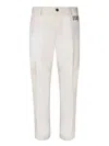 Dsquared2 Men's Cotton Twill Trousers With Embroidery In Neutrals