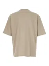 Dsquared2 Beige Crewneck T-shirt With Maxi Logo Print On The Front In Cotton Man In Neutral