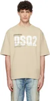 Dsquared2 Graphic Logo Maxi Print T-shirt In 800 Stone