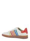 Dsquared2 Beige Low Top Sneaker With Logo On The Tongue And Contrast Heel Tab With Logo In Leather Man