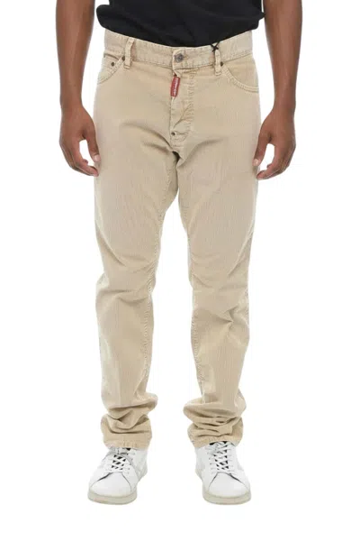 Dsquared2 Beige Mid Rise Jeans In Neutral