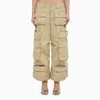 Dsquared2 Multi-pockets Cargo Trousers In Cream