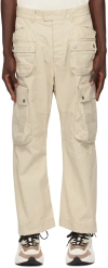 Dsquared2 Beige Multipocket Cargo Pants In 806 Tidal Foam