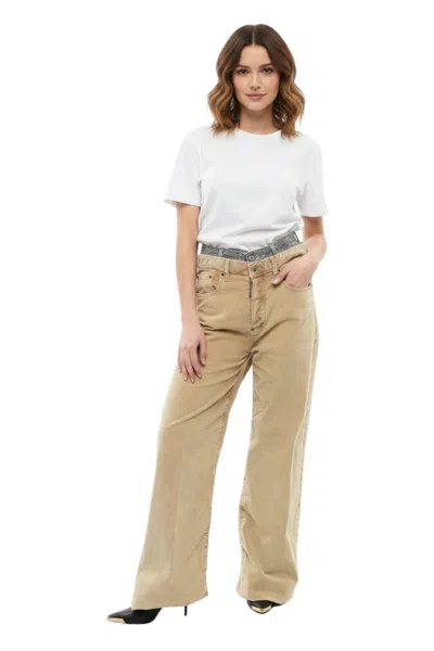 Dsquared2 Beige Relaxed Fit Pants In Neutral