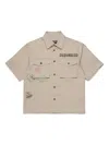 Dsquared2 Logo-print Shirt In Beige