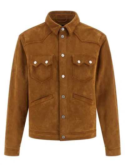 Dsquared2 Beige Solid Shirt Collar Jacket