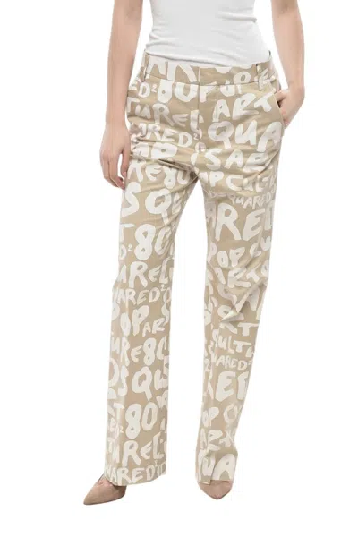 Dsquared2 Beige Straight Fit Pants In Neutral