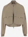 Dsquared2 Technical Fabric Jacket In Beige