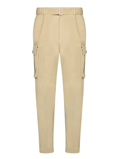 Dsquared2 Beige Trousers With Tailored Fit And Cargo Pockets In Neutrals