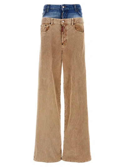 DSQUARED2 BEIGE TWIN PACK PANTS