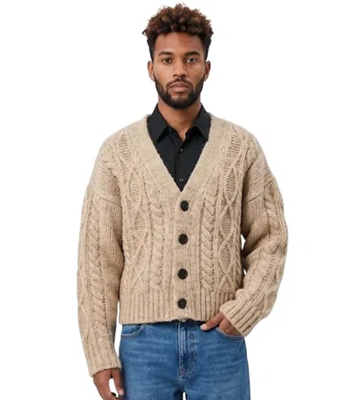 Dsquared2 Cable-knit V-neck Cardigan In Neutral