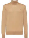 Dsquared2 Embroidered-logo Ribbed Jumper In Brown